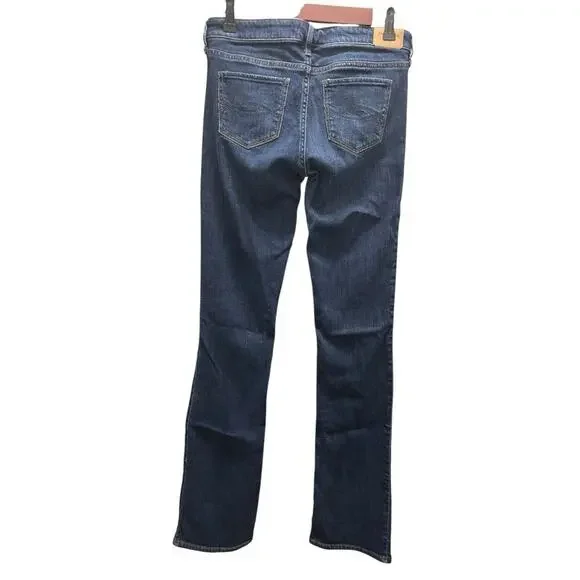 Abercrombie & Fitch Bootcut Jeans Women’s Size 4L Long W27 L35 Dark Wash - Picture 2 of 6